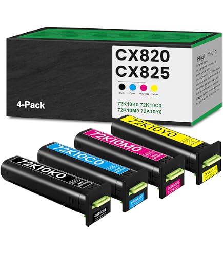 Amazon.com: Lexmark 72K10C0 CS820, CX820, CX825, CX860 Cyan Return